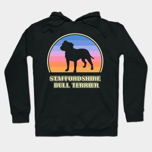 Staffordshire Bull Terrier Vintage Sunset Dog Hoodie